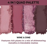 NYKAA Nykaa Cosmetics Eyes On Me! 4 in 1 Quad Eyeshadow Palette - Wine & Dine