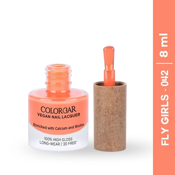 COLORBAR VEGAN NAIL LACQUER (Fly Girls-042) Peach ()