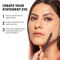 Nykaa GLAMOReyes Waterproof & Smudgeproof Colored Kajal Eyeliner Eye Pencil - Ruby