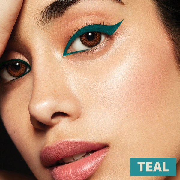 Nykaa GLAMOReyes Waterproof & Smudgeproof Colored Kajal Eyeliner Eye Pencil - Teal