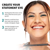 Nykaa GLAMOReyes Waterproof & Smudgeproof Colored Kajal Eyeliner Eye Pencil - Teal