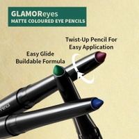Nykaa GLAMOReyes Waterproof & Smudgeproof Colored Kajal Eyeliner Eye Pencil - Jade