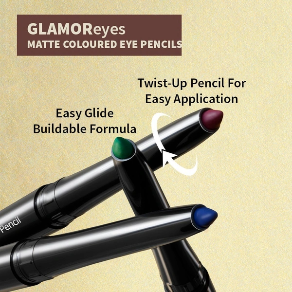 NYKAA Nykaa GLAMOReyes Waterproof & Smudgeproof Colored Kajal Eyeliner Eye Pencil - Bronzite
