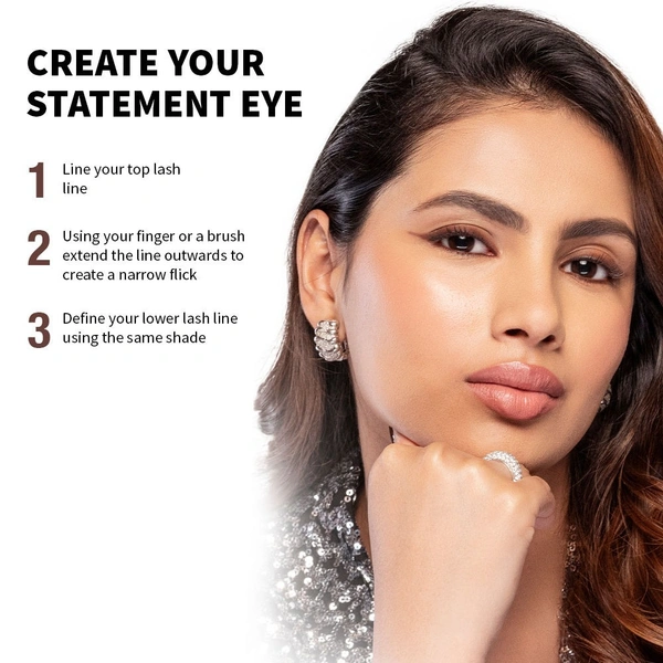 NYKAA Nykaa GLAMOReyes Waterproof & Smudgeproof Colored Kajal Eyeliner Eye Pencil - Bronzite