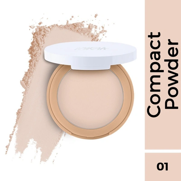 Nykaa All Day Matte 12Hr Oil Control Face Compact Powder With SPF 15 PA ++ - Ivory 01 - 2