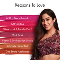 NYKAA Nykaa All Day Matte Waterproof, Transfer Proof, 12H Liquid Lipstick - Darling Daughter