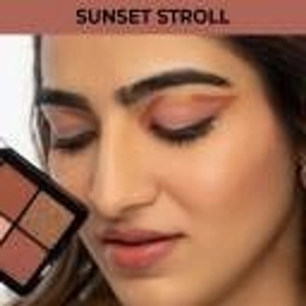 NYKAA EEyes On Me! 4 in 1 Quad Eyeshadow Palette - Sunset Stroll 5 g (Brown) - 1