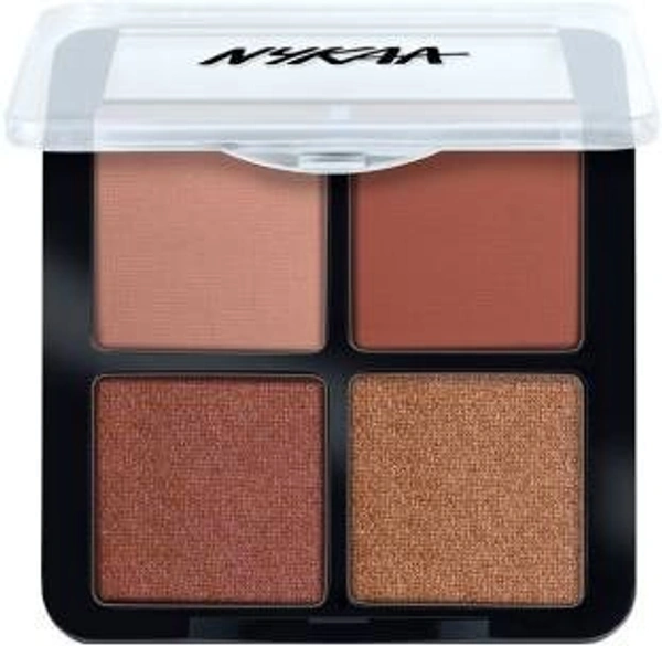 NYKAA EEyes On Me! 4 in 1 Quad Eyeshadow Palette - Sunset Stroll 5 g (Brown) - 1