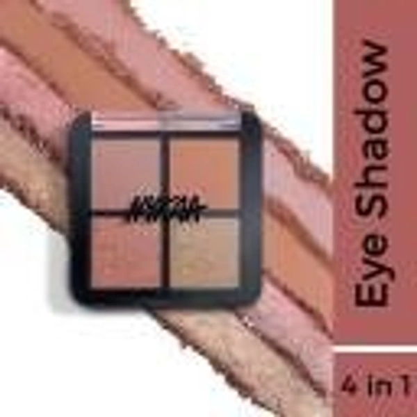 NYKAA EEyes On Me! 4 in 1 Quad Eyeshadow Palette - Sunset Stroll 5 g (Brown) - 1