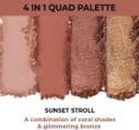 NYKAA EEyes On Me! 4 in 1 Quad Eyeshadow Palette - Sunset Stroll 5 g (Brown) - 1