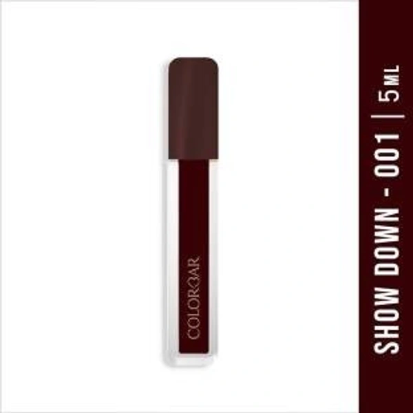 COLORBAR Powerkiss Vegan Matte Lipcolor - Show Down 001 (maroon, 5 ml) - 1
