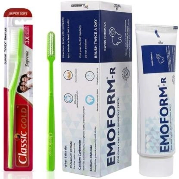EMOFORM Emoform R Toothpaste 50 Gm + Super Soft toothbrush Toothpaste (50 g, Pack of 7)