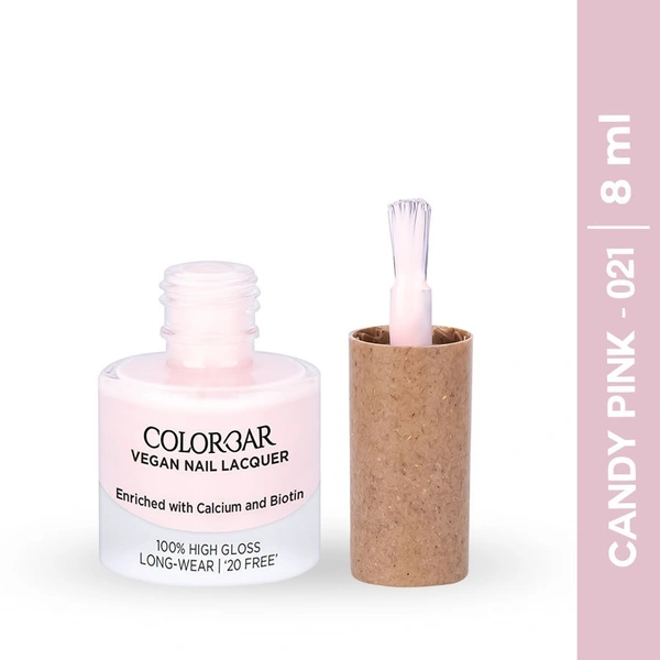 COLORBAR Vegan Nail Lacquer - (Candy Pink 021) Sand ()