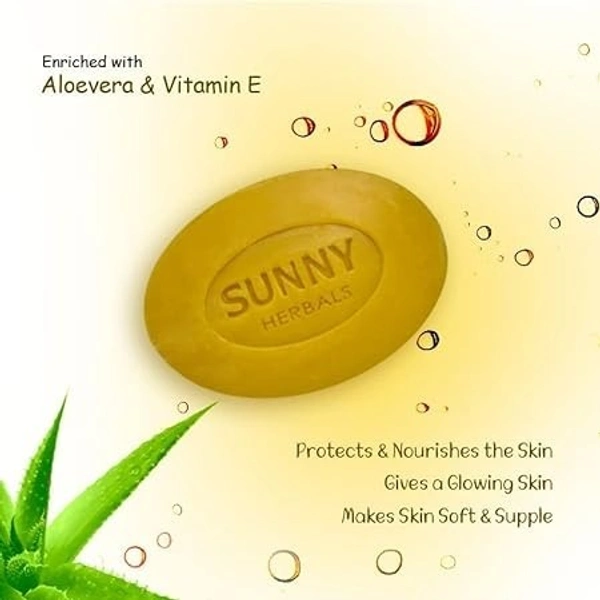 Sunny SUNNY Turmeric Soap (75 GM X 4 PC) (4 x 75 g) - Yellow