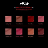 Nykaa 8 Hour Lasting Full Cover Matte Gloss - Glam Diva