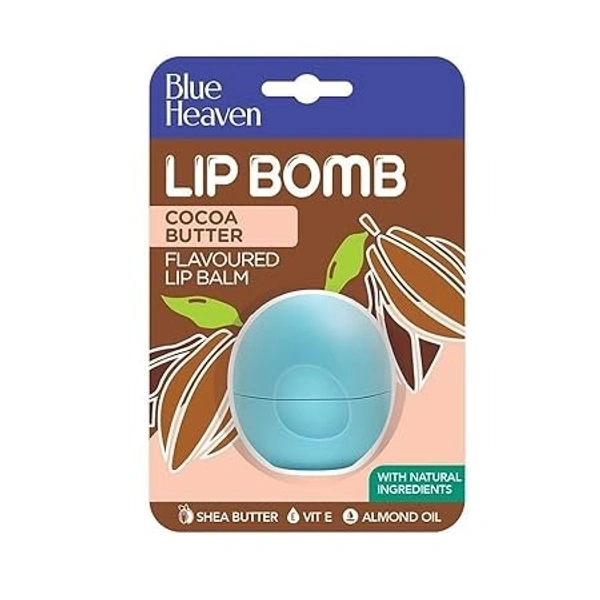 Blue Heaven BLUE HEAVEN Lip Bomb, Cocoa Butter (8G) Cocoa Butter (Pack of: 1, 8 g)