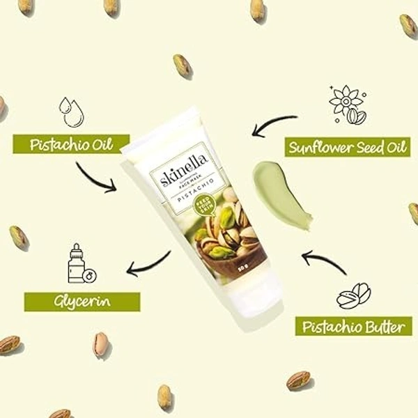 SKINELLA Pistachio Illuminating Face Mask (50 g) - 50g