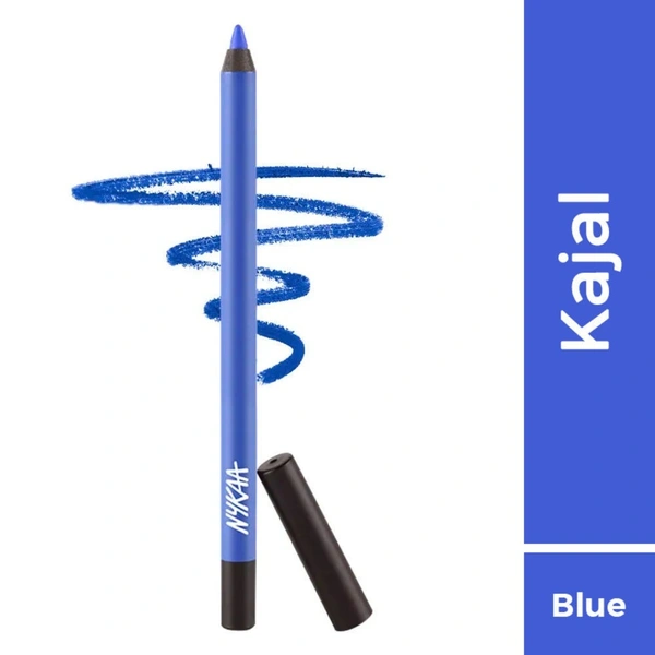 NYKAA Nykaa Glamoreyes Waterproof & Smudgeproof Shimmer Eye Pencil- Blue Hex