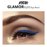 NYKAA Nykaa Glamoreyes Waterproof & Smudgeproof Shimmer Eye Pencil- Blue Hex