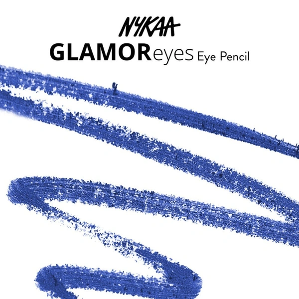 NYKAA Nykaa Glamoreyes Waterproof & Smudgeproof Shimmer Eye Pencil- Blue Hex