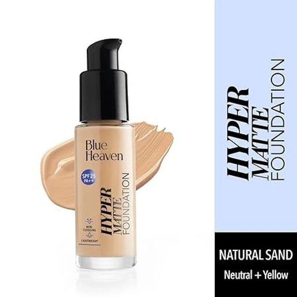 BLUE HEAVEN Hyper Matte  Foundation (NATURAL, 30 ml)