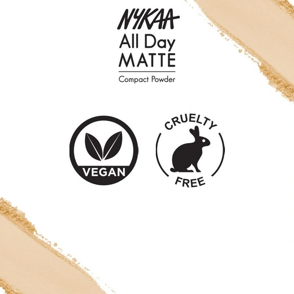 NYKAA Nykaa All Day Matte 12Hr Oil Control Face Compact Powder With SPF 15 PA ++ - Beige 03 - Beige