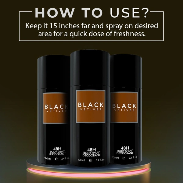 COLORBAR BLACK - VETIVER DEO FOR MEN Deodorant Spray  -  For Men & Women (100 ml)