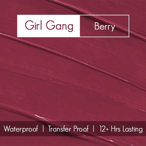NYKAA Nykaa All Day Matte Waterproof, Transfer Proof, 12H Liquid Lipstick - Girl Gang