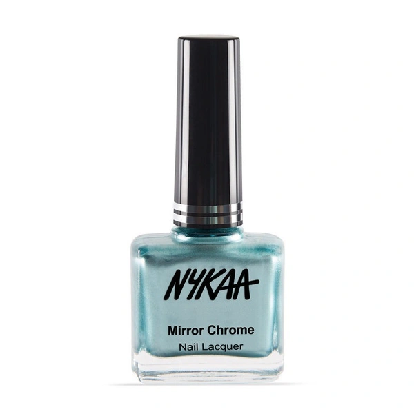 NYKAA Nykaa Mirror Chrome Nail Lacquer - Lunar Green River 162