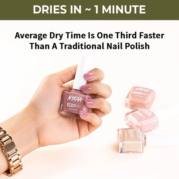 NYKAA Nykaa Insta Dry Fast Drying Nail Enamel Polish Fern Follower 332 - Olive Green