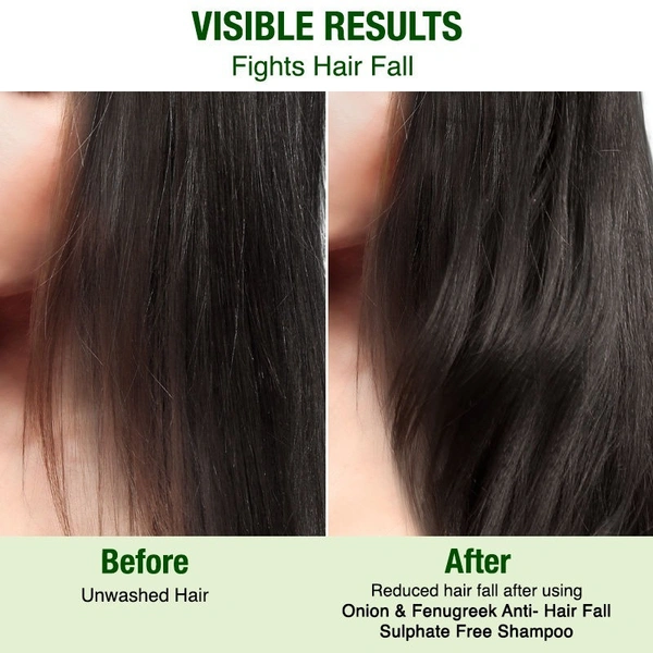 NYKAA Nykaa Naturals Anti-Hair Fall Sulphate-Free Shampoo With Onion, Fenugreek & Hydrolysed Silk Protein
