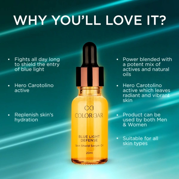 Colorbar Blue light defense Skin Shield Serum Oil - 20ml