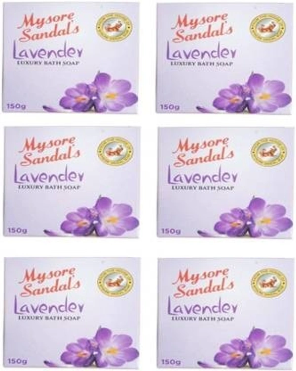 MYSORE SANDAL Lavender Luxury Bath Soap (6 x 150 g)