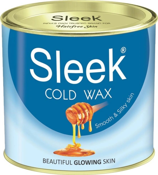 Sleek Chocolate and Cold Wax 600 gm, Waxing Strips (70 Pcs,110 GSM) and 1 Waxing Knife Wax (1200 g, Set of 4)