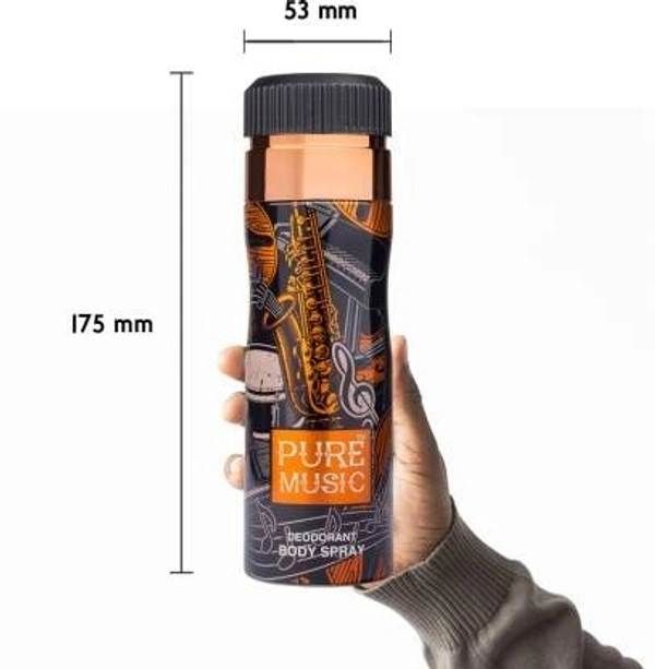 OSCAR Pure Music Deo 200 ml (2Pc) Deodorant Spray  -  For Men & Women (200 ml, Pack of 2)
