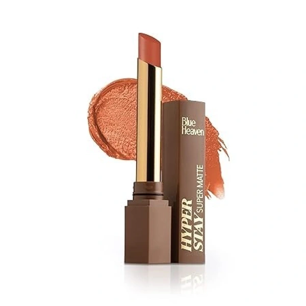 BLUE HEAVEN Hyper stay Super Matte Lipstick Caramel Cult(714) (Brown, 2.2 g)
