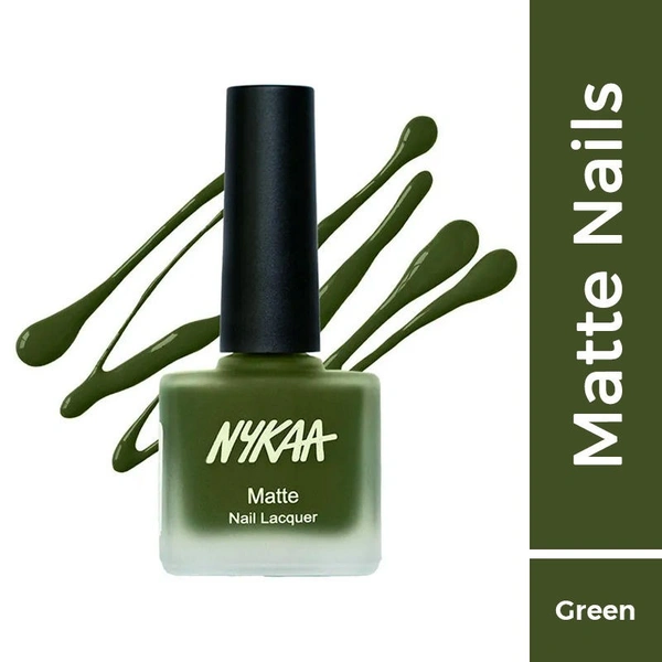 Nykaa Matte Nail Enamel Polish - Emerald Isle 118