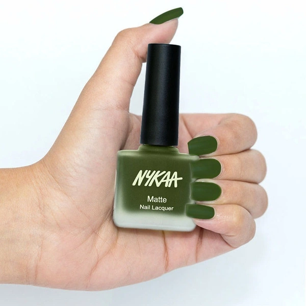 Nykaa Matte Nail Enamel Polish - Emerald Isle 118