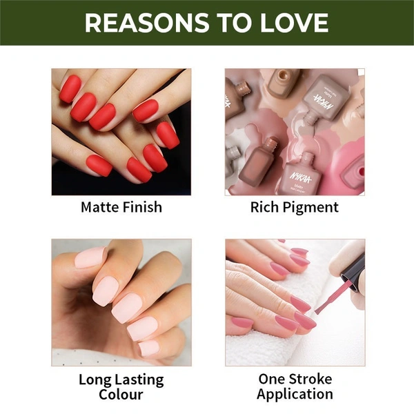 Nykaa Matte Nail Enamel Polish - Emerald Isle 118