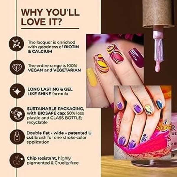 COLORBAR VEGAN NAIL LACQUER (Hey Baby-263)+ remover (2 Items in the set)