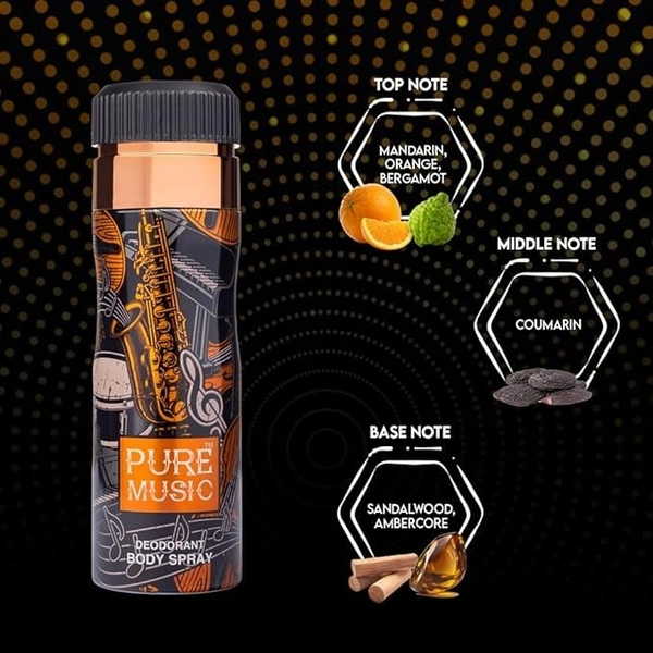 OSCAR Pure Music Deo 200 ml Deodorant Spray  -  For Men & Women