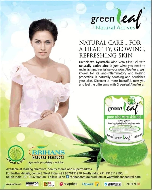 Brihans Greenleaf Aloe Vera Skin Gel - 500GM