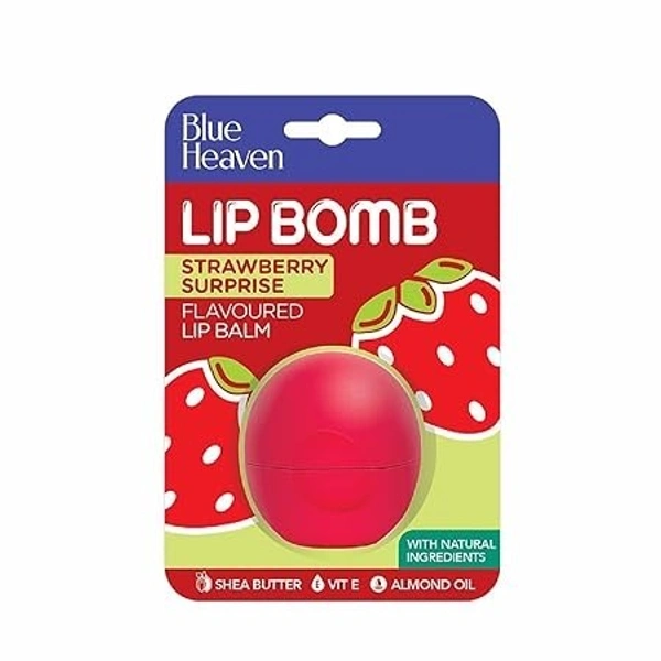 BLUE HEAVEN Lip Bomb, Strawberry (8G) Strawberry (Pack of: 1, 8 g)