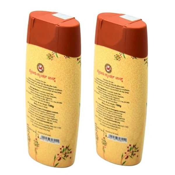 MYSORE SANDAL Sandal Talc (2 x 100 g)