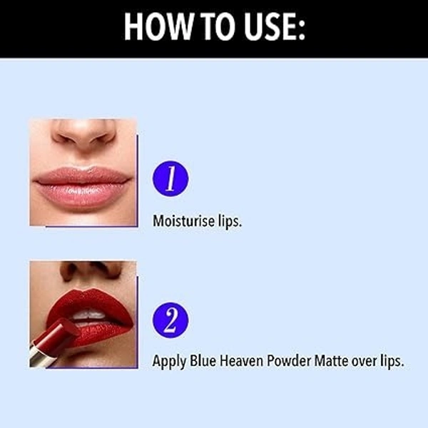 BLUE HEAVEN Powder Matte Ruby Glow (Pink, 3.5 g) - 1