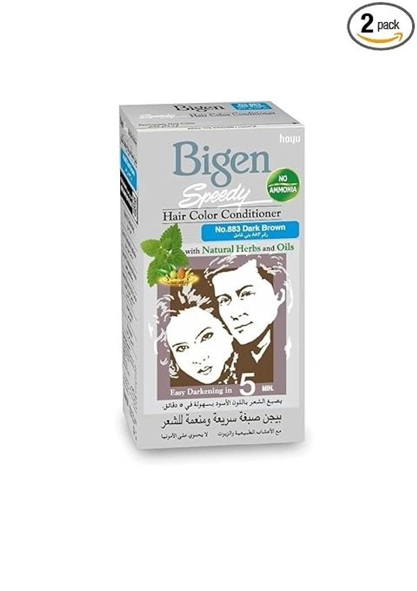 BIGEN Bigen Speedy Hair Color, 40g+40g - Dark Brown 883