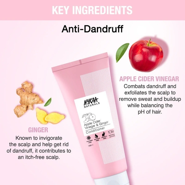 NYKAA Nykaa Naturals Anti-Dandruff Sulphate-Free Conditioner With Apple Cider Vinegar & Ginger