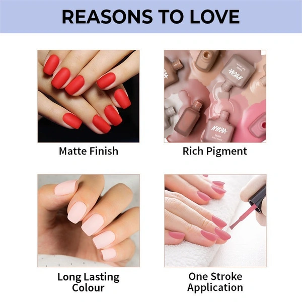 NYKAA Nykaa Matte Nail Lacquer - Blueberry Frosting 16