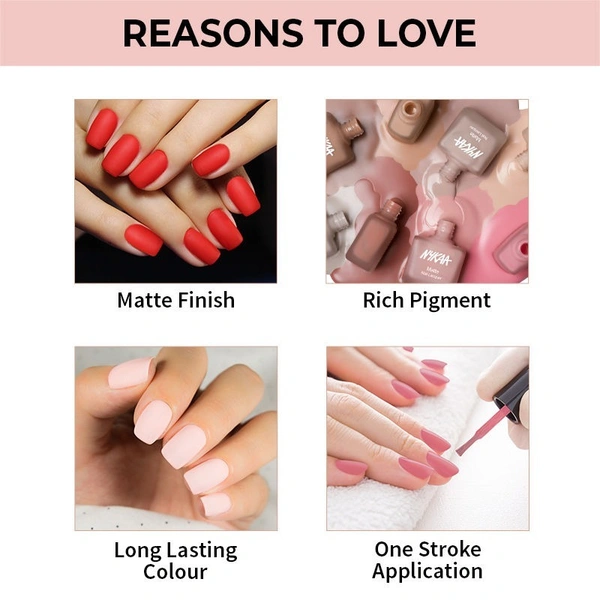 Nykaa Matte Nail Enamel Polish - Tender Tulle 153
