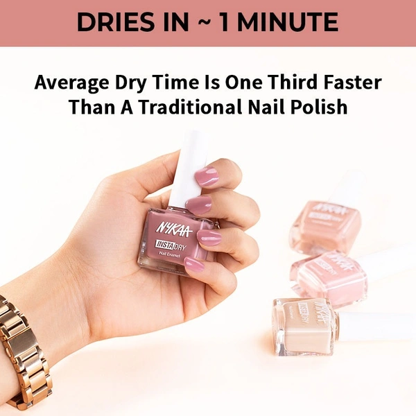 NYKAA Nykaa Insta Dry Fast Drying Nail Enamel Polish Coral Chat 347 - Coral